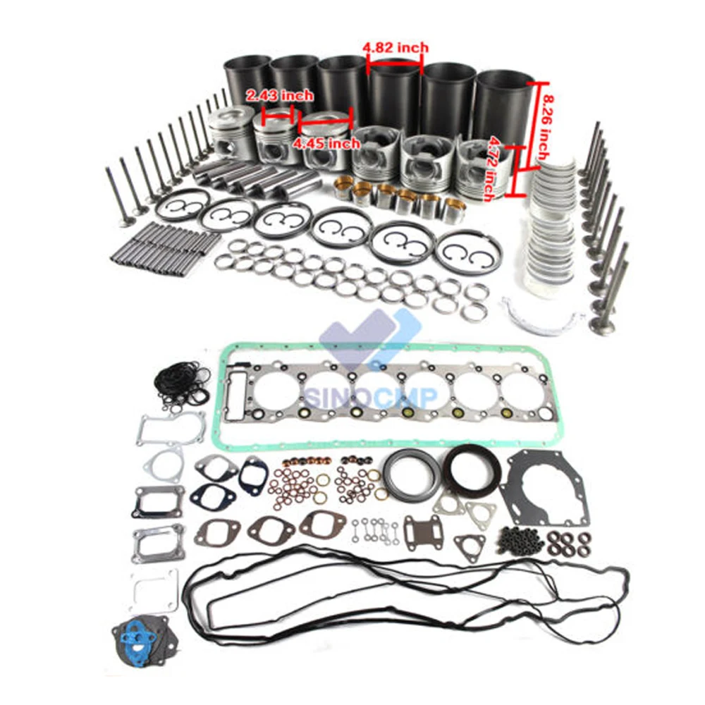 

6HK1 6HK1T Engine Rebuild Kit for Hitachi ZX330 EX356 ZX330-3 CX290B CX330 CX350 CX370B XG833 Kobelco Kato Excavator and Dozer