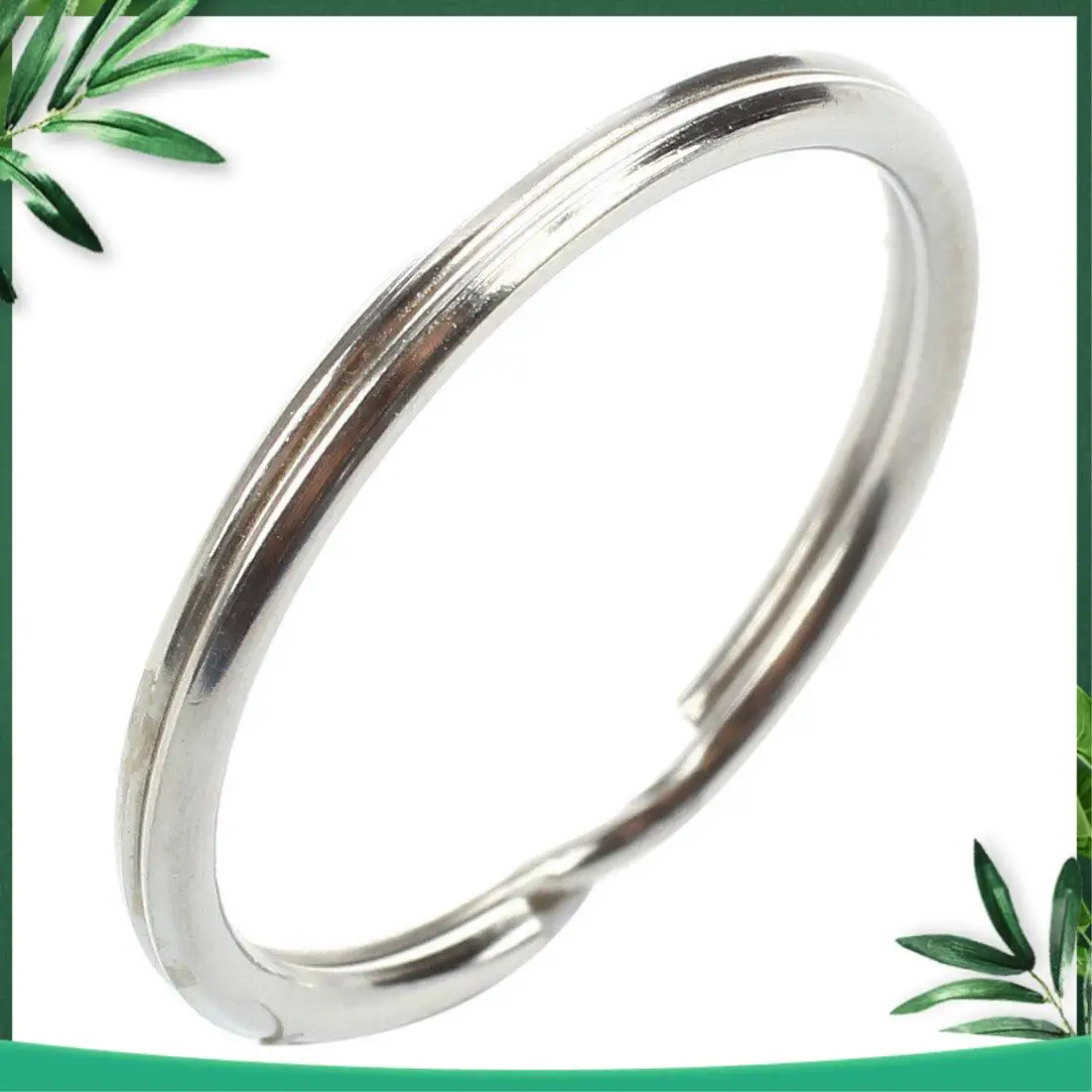 YSS-60 Pcs 20Mm Outside Dia Universal Split Key Rings Keychain Holders & 20Pcs Metal Lobster Trigger Keychain 35Mm(2Set)