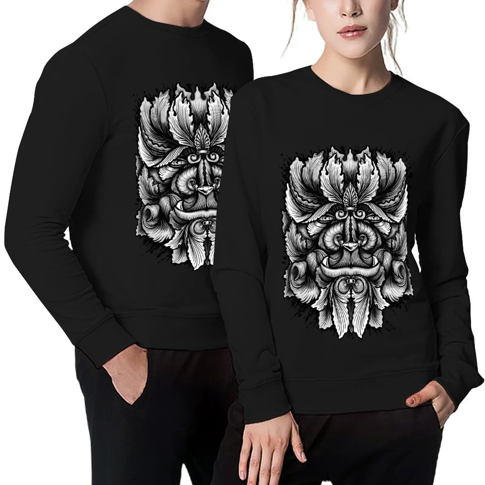 

Filigree Leaves Forest Creature Beast Variant Pullover winter clothes blouse men's clothes men sweatshirt