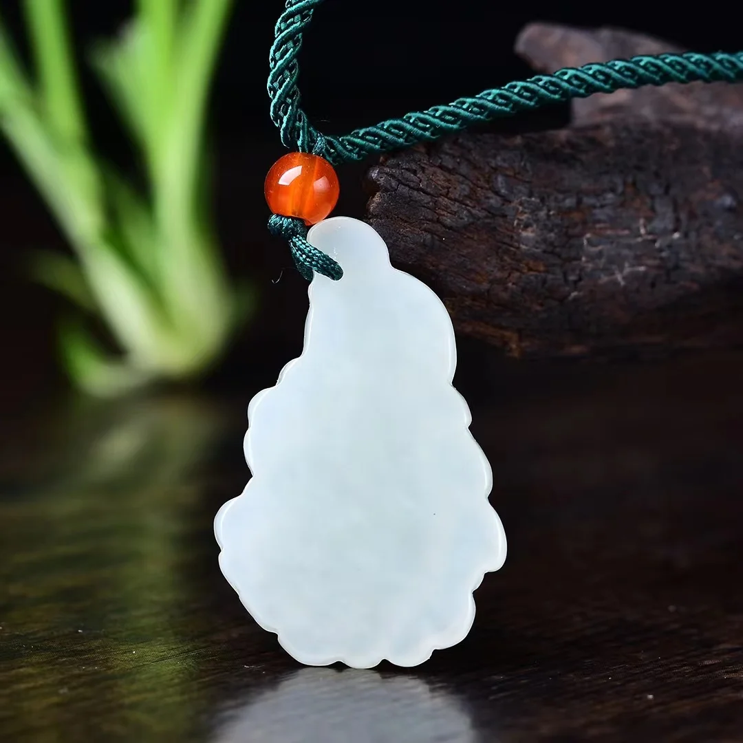 Hetian Jade 38*24MM Chinese Cabbage Pendant Jewelry 3220#