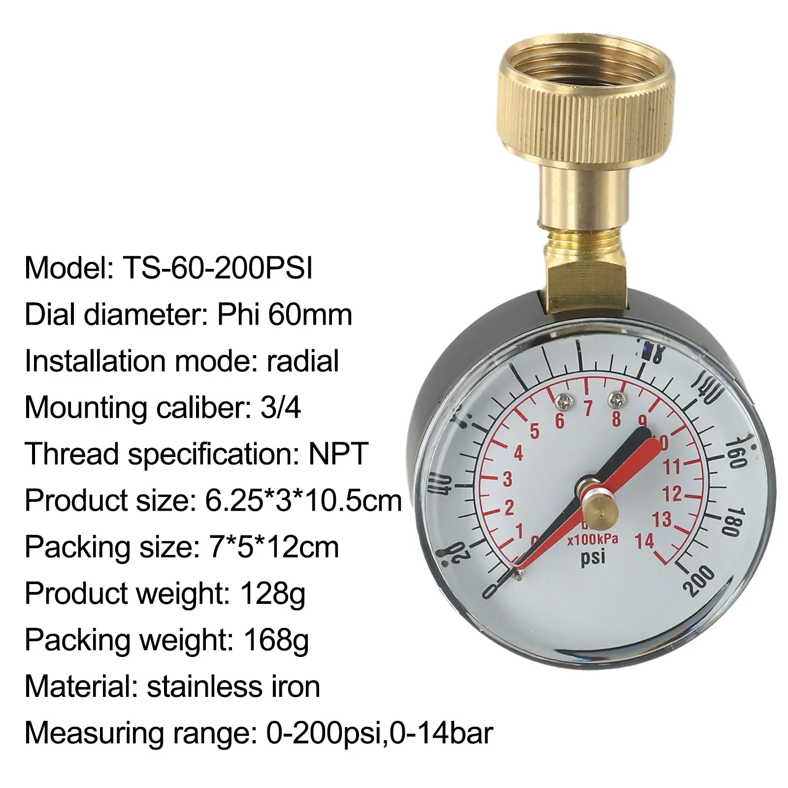 

Reliable Water Pressure Test Gauge Featuring Glycerin Filling Anti Fog and Waterproof for Accurate Readings in Humid Conditions