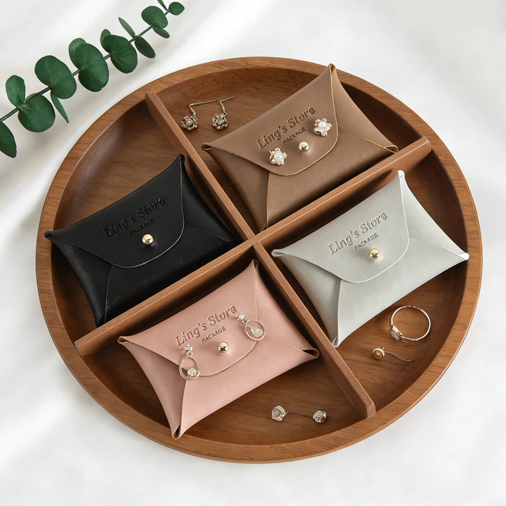 

50/100Pcs Custom Logo 7x5cm Jewelry Packaging Bag Keychain Boutique Brooch Earrings Necklace Stud Organizer Wedding Gift Display