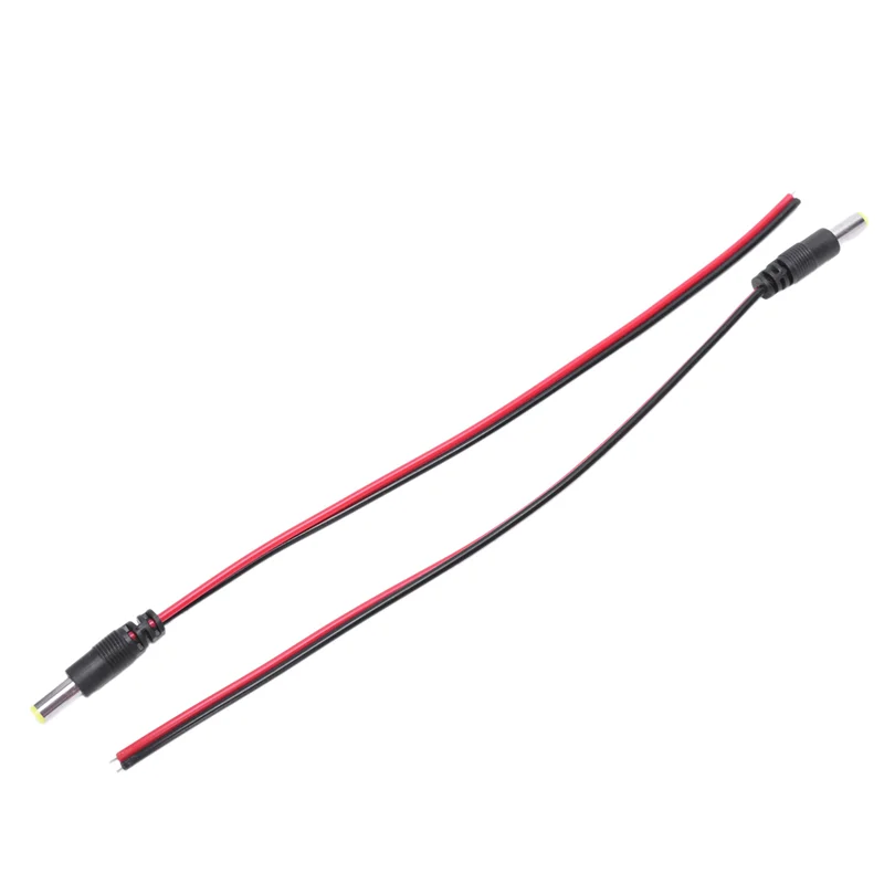 ABVO-200 Pcs 5.5 X 2.1Mm Male DC Power Jack Plug CCTV Camera Power Connection Line