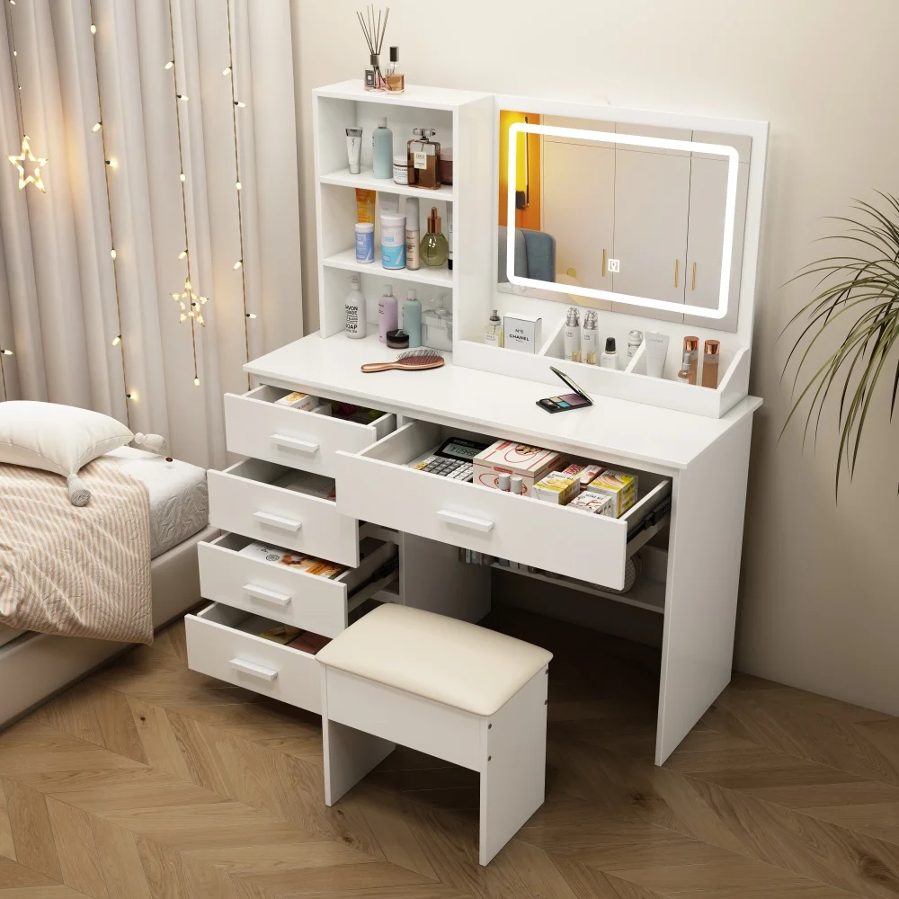 

Luxury Design Stylish Makeup Dresser Antique Bedroom Dressing Vanity Table With Mirror