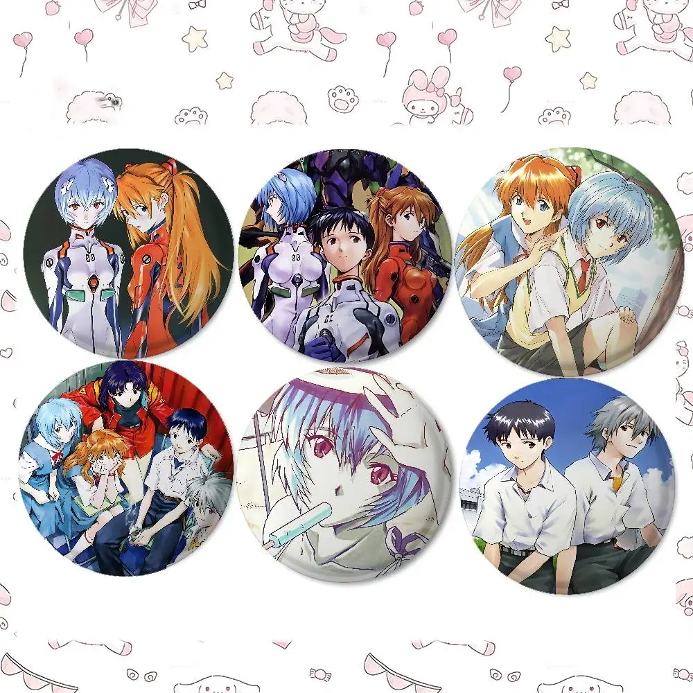 N-Neon Genesis Evangelions Badges Tinplate Soft Button Pin Brooch Metal Badge Custom Jewelry Accessories Hat Bag Lapel