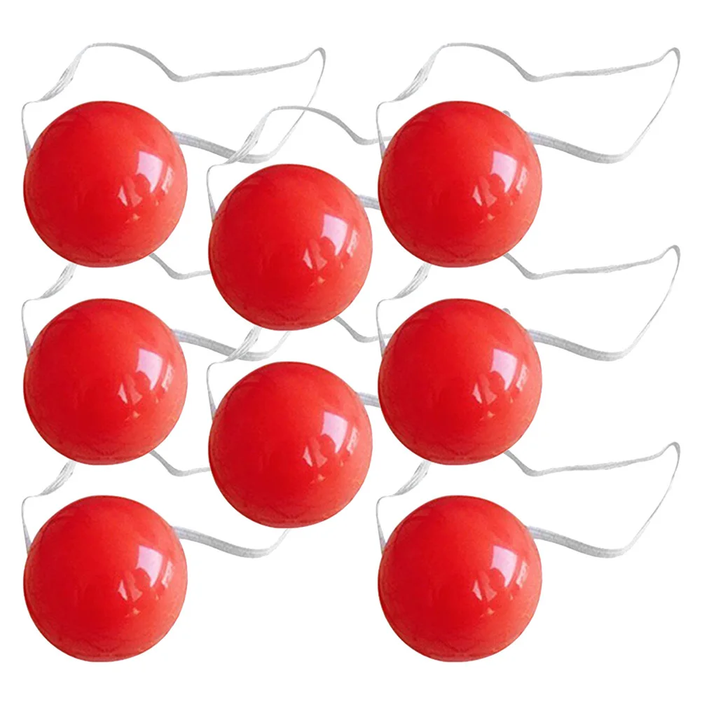 

8 Pcs Nose Costume Clown Accessories Halloween Decor Circus for LED Honking Red