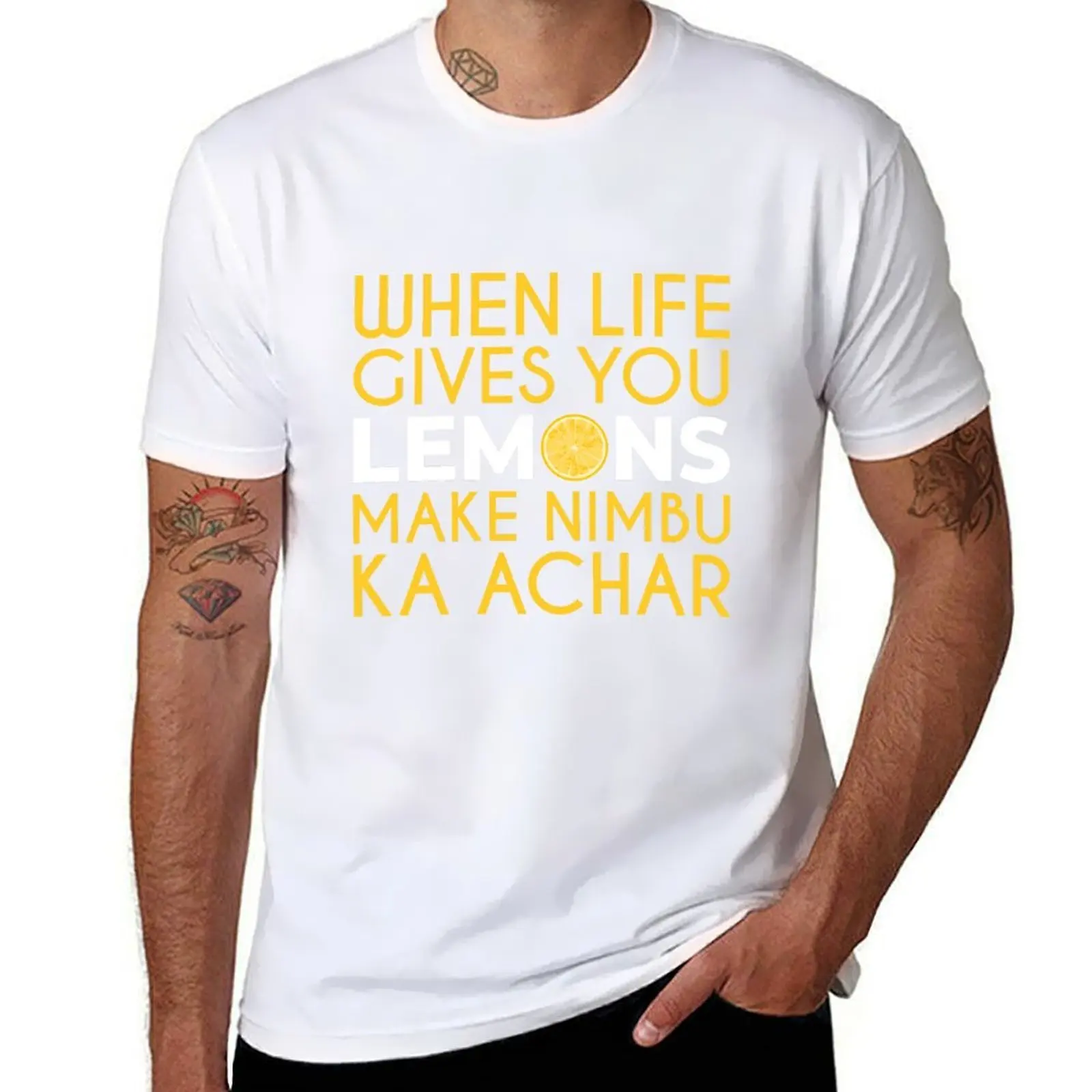 

Funny Desi Shirts & Gifts - Nimbu Ka Achar T-Shirt t shirt for man t shirts for man pack white T-Shirt