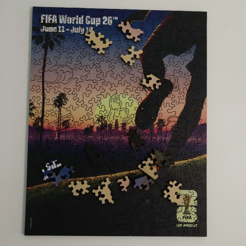 

Сувенир Чемпионата мира ФИФА 2026: деревянный пазл «Город Ангелов» (Лос-Анджелес), 9,3*11,8 дюймов, для декора дома, подарки для болельщиков и взрослых
