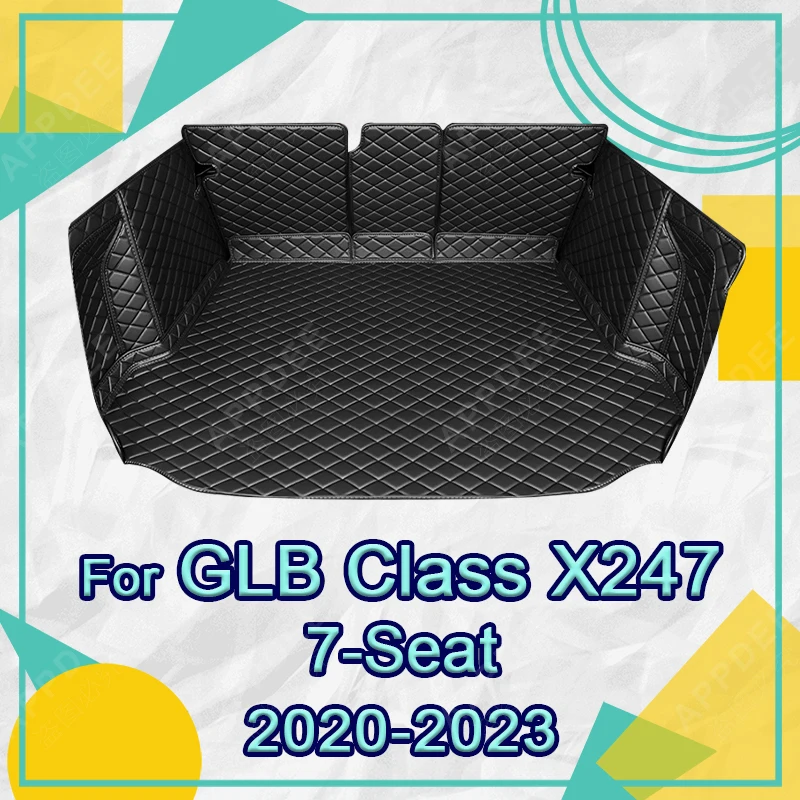 

Коврик для багажника с полным покрытием для Mercedes Benz GLB Class 7-Seat X247 2020-2023 21 22, Чехол для автомобильного багажника, протектор салона, аксессуары