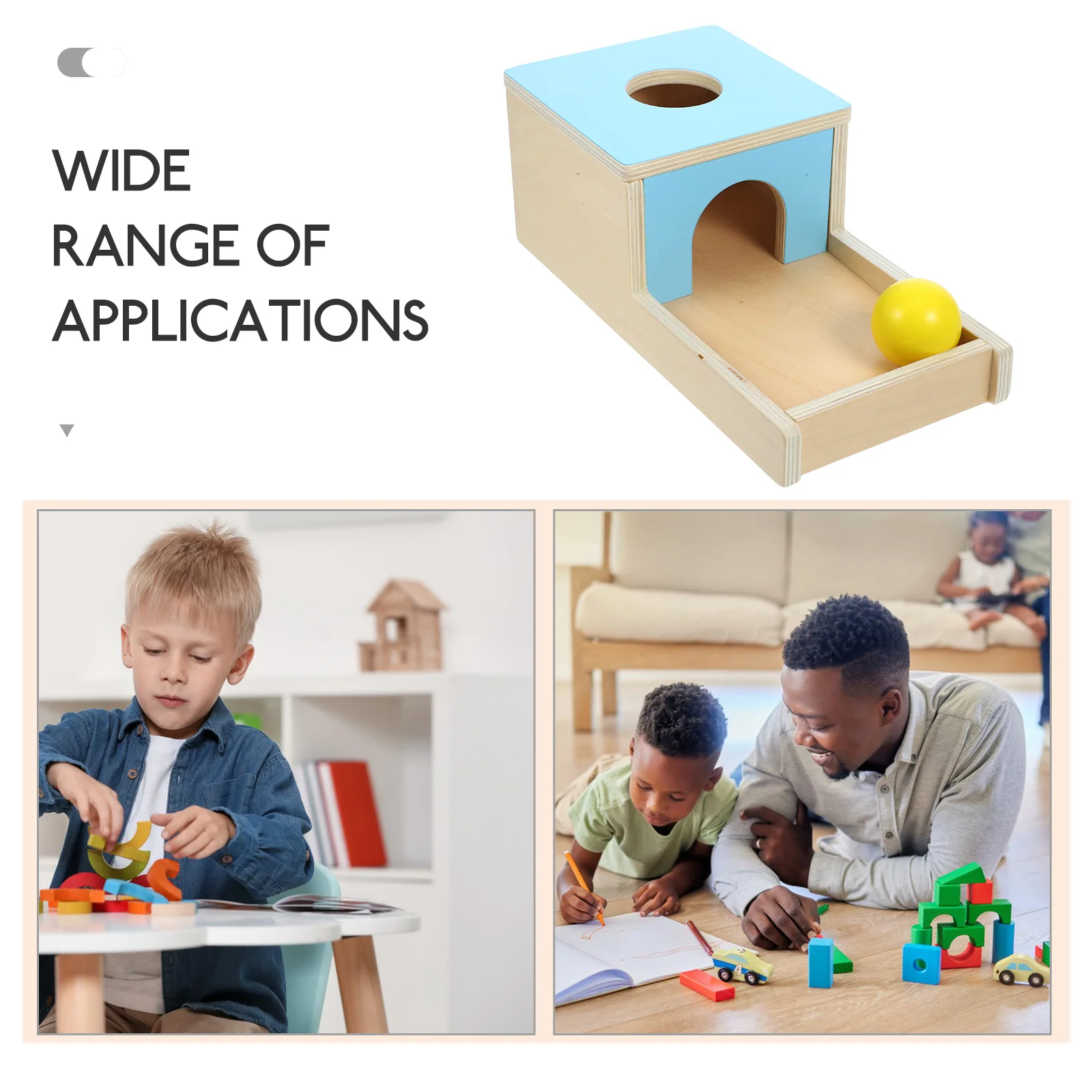 Holz Kinder Sensorisches Spielzeug Baby Kognitives Spielzeug Himmelblau 1 Set Feinmotorik Box Kleinkind Früh