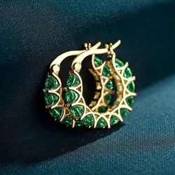 2026 Brilliant Round Zirconia Hoop Earrings for Women Silver Color/Gold Color Small Circle Versatile Fashion Accessories