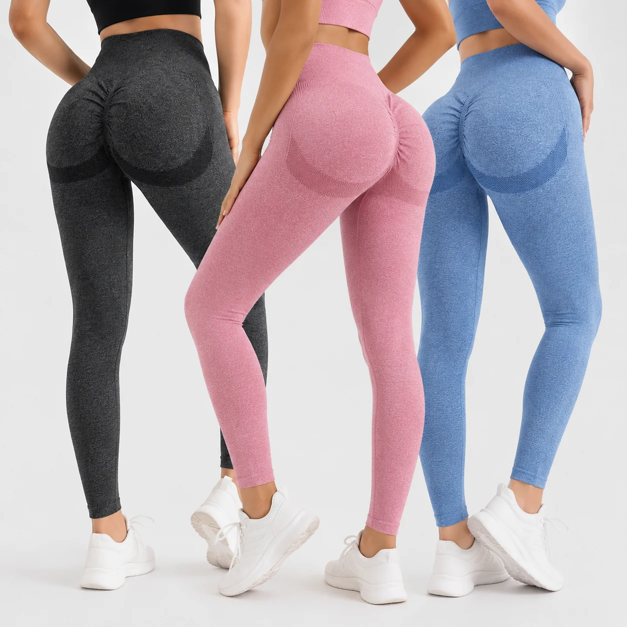 2026 Women Yoga Pants Seamless High Waist Butt Lift Stretchy Tummy Control Quick Dry Gym Running Fitness Workout Slim Leggings