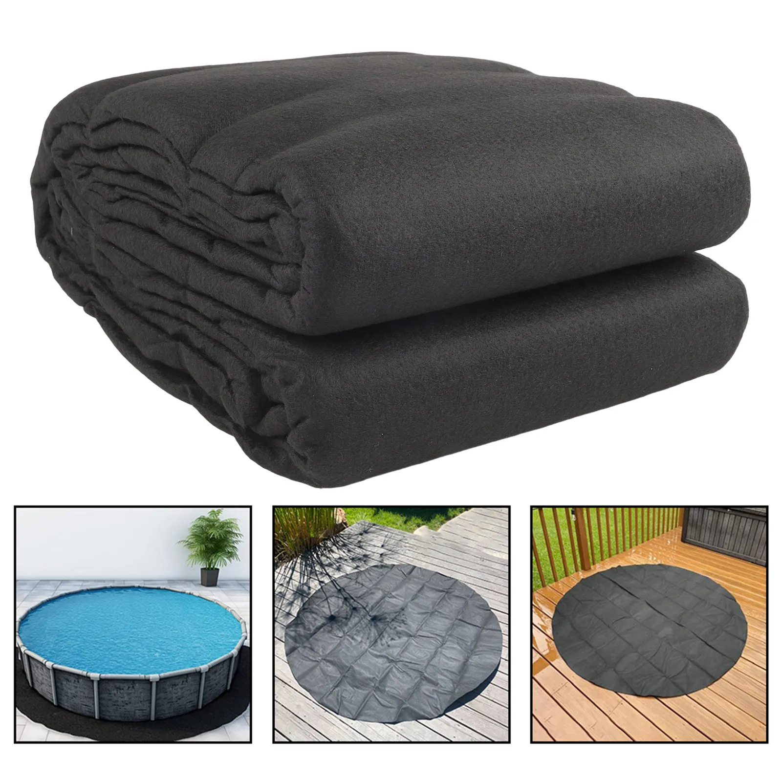 

Swimming Pool Cover Round Pool Liner Pad Swimming Pool Maintenance Round Pool Pad Sunlight Resistance 18 Feet Diameter