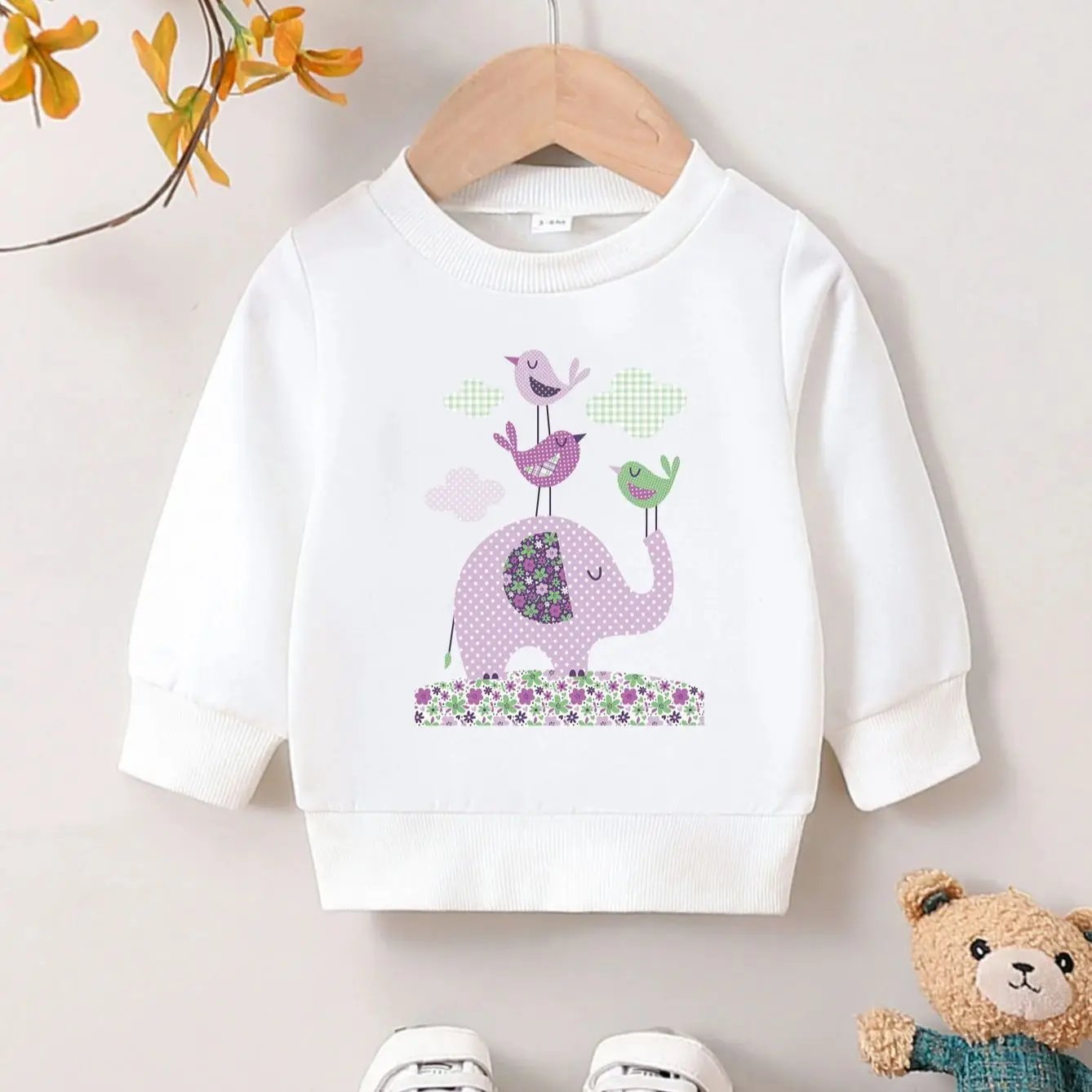 Autumn And Winter Cute Cartoon Casual Printed New Hoodies For Girls Aged