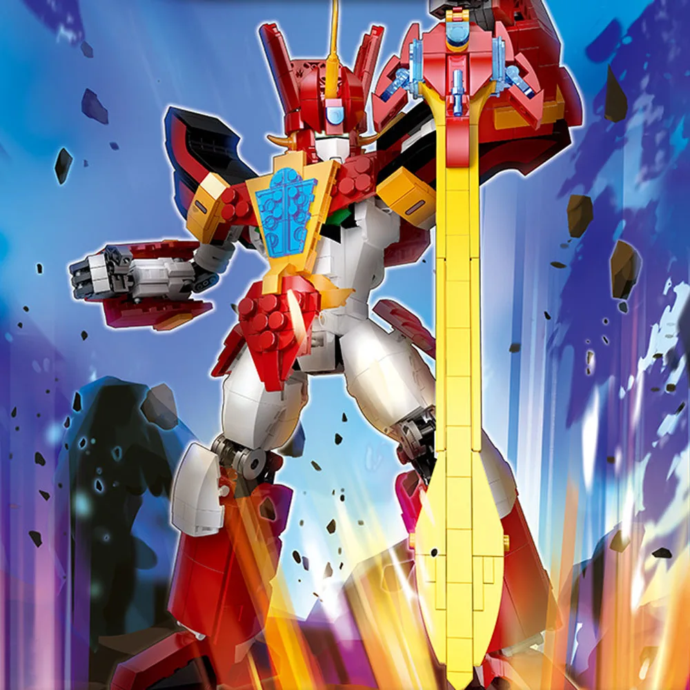 

Idea Magical King Granzorts Mech Mega Brick Model Battle Mecha Building Block Robot Construction Toys 2 Modes Collection