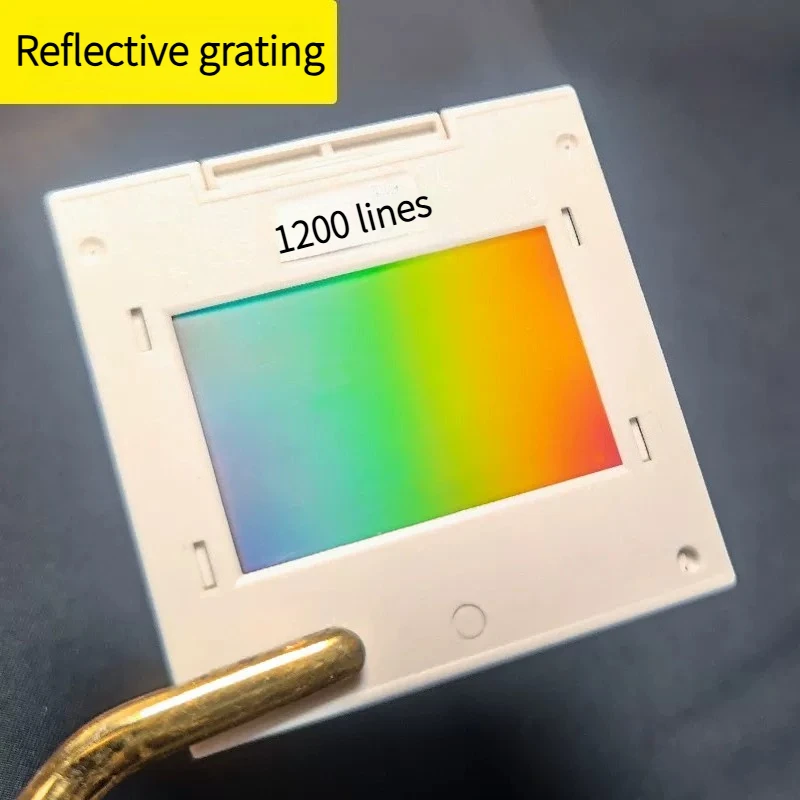 PET Aluminized Reflective Diffraction Grating 1200 lines/mm Optical Component For Spectral Dispersion In Research Education
