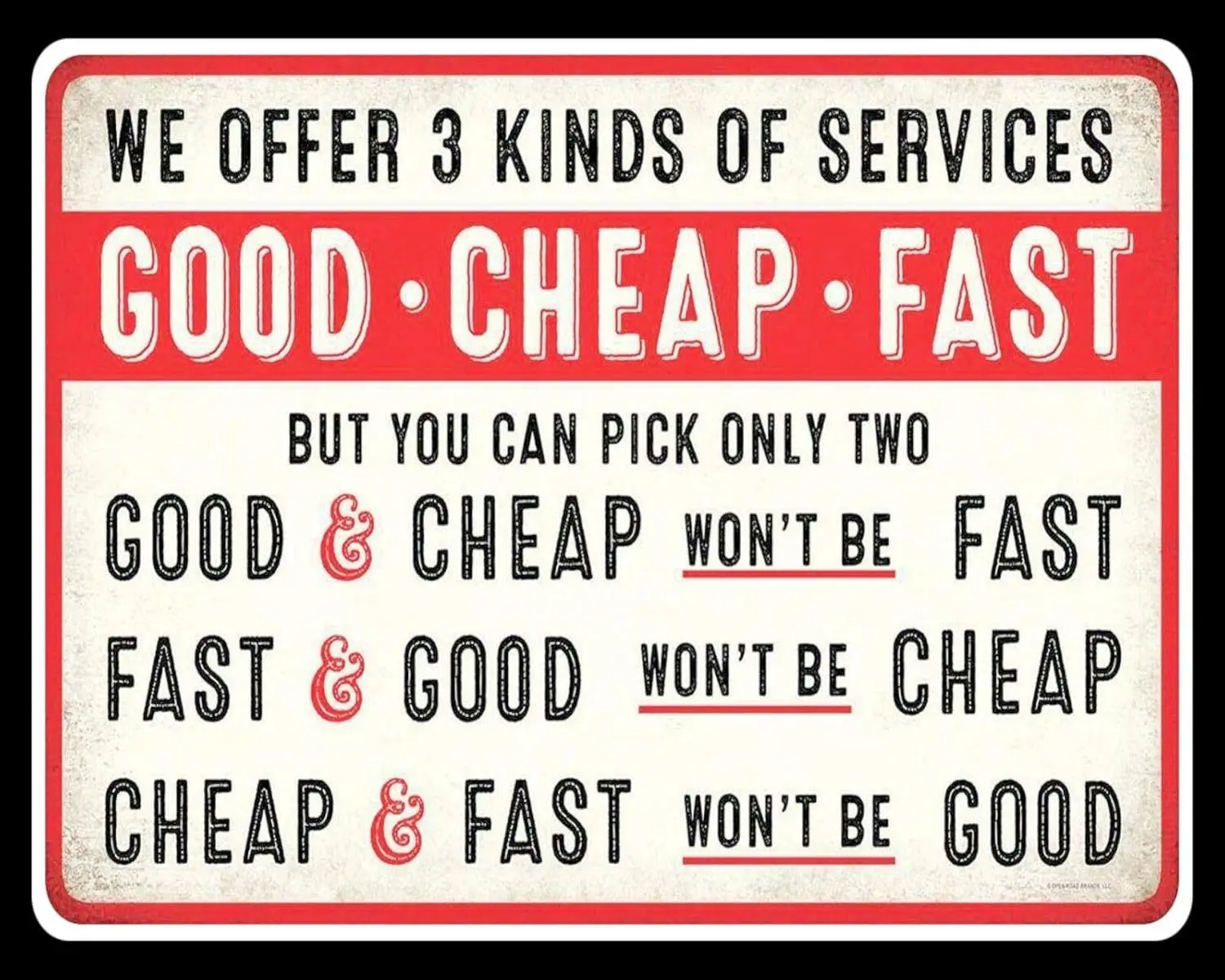 Tin Sign Vintage Chic Art Decoration Offer 3 Kinds of Service Motor Mechanic Car Garage Workshop for Bar Cafe Home Farm Res sign