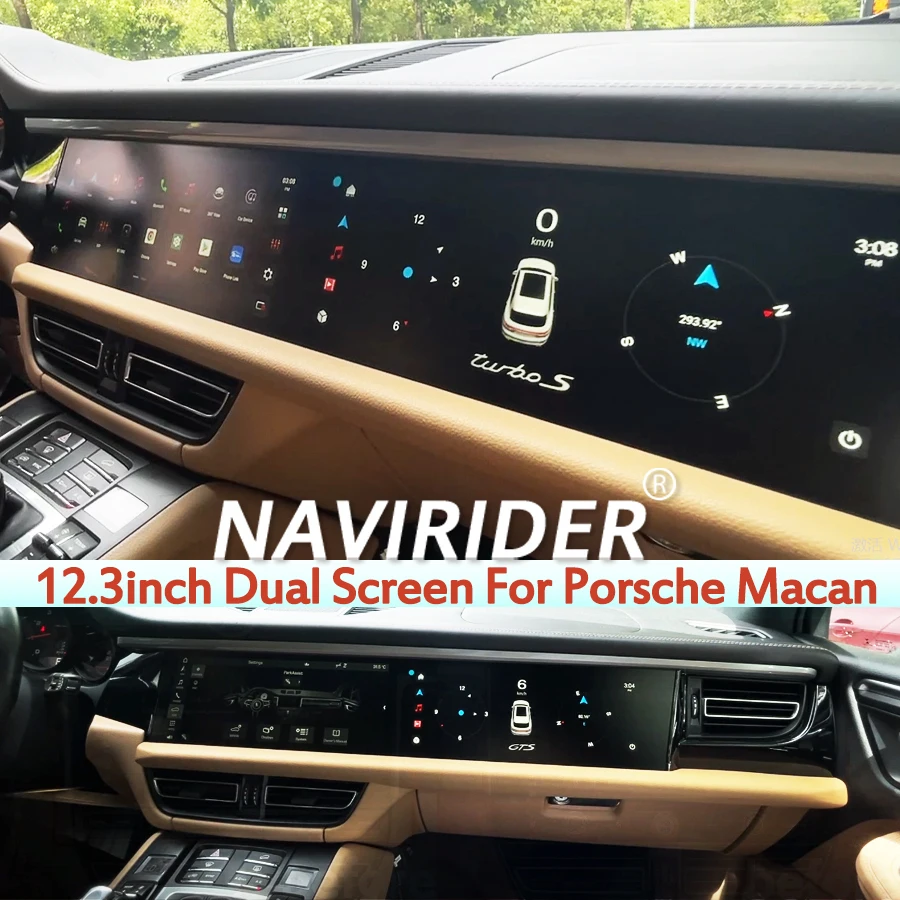 

for Porsche Macan Car Radio Screen GPS Multimedia Video Player Android 14 Carplay Head Unit 12.3 Inch 2018-2022 Upgrade Auto