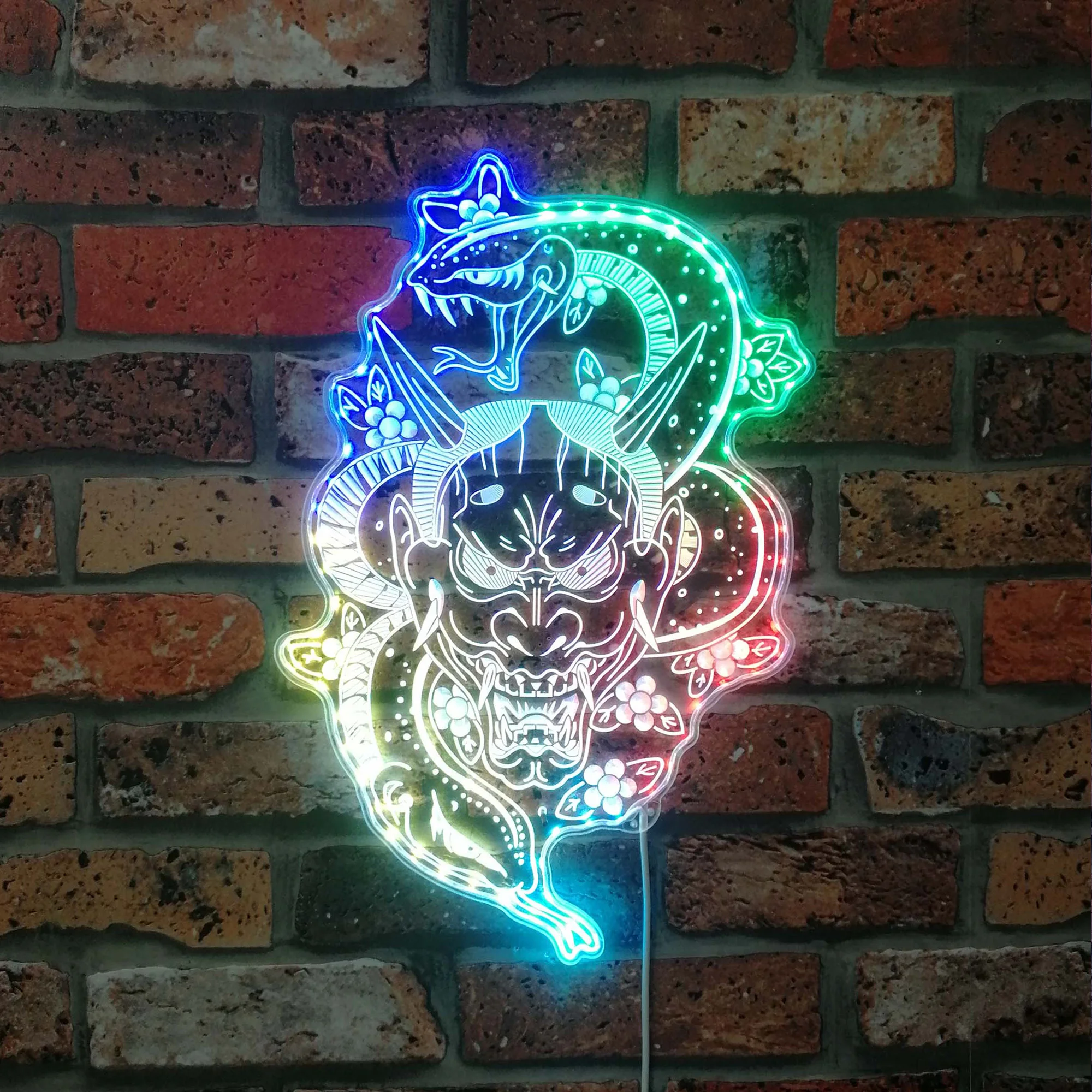 Goro Majima tatouage comme un Dragon néon LED signe, Gamer veilleuse LED signe, salle de jeu enseigne au néon