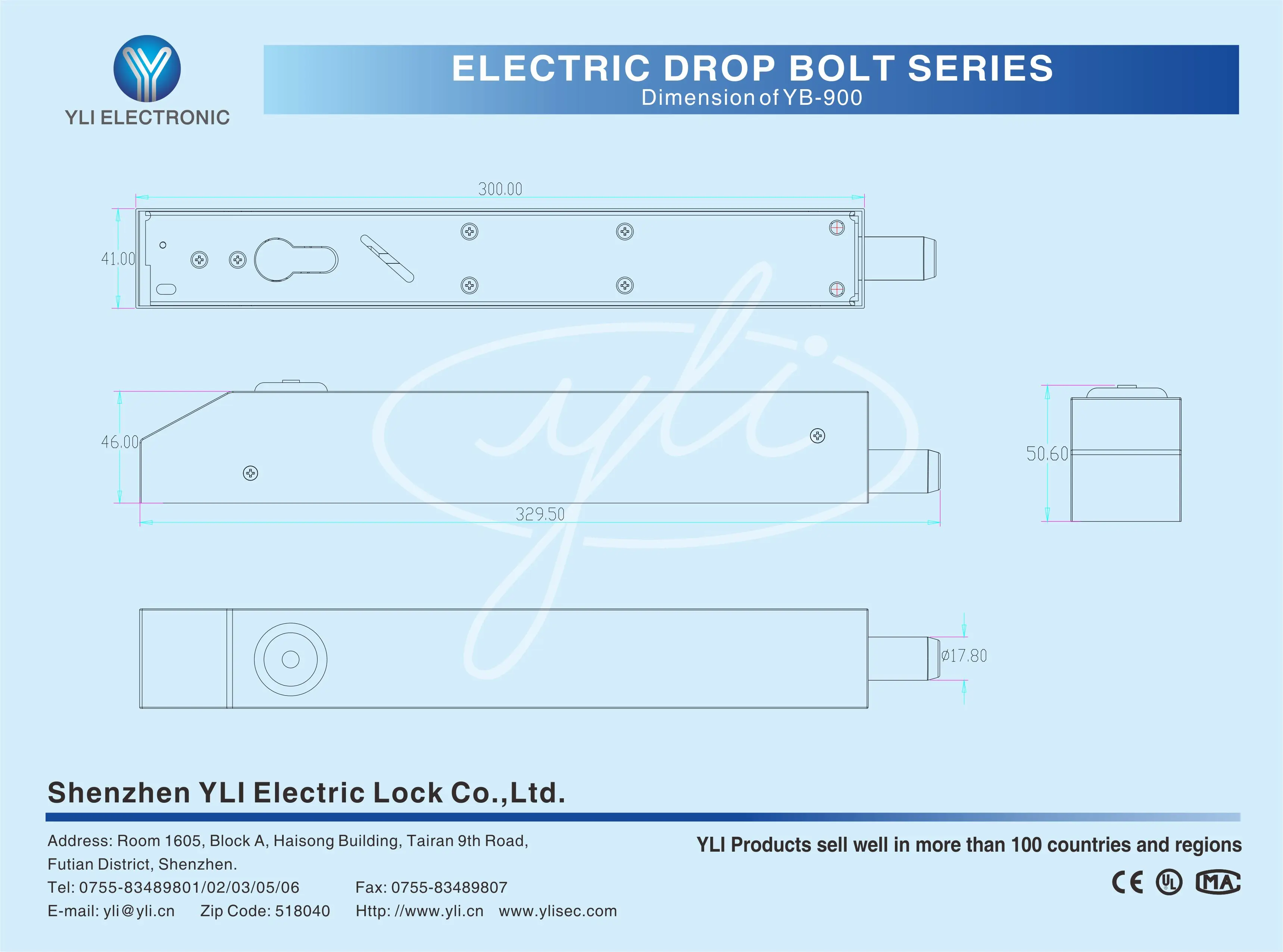 Kunci Baut Listrik yang Dipasang di Permukaan dengan Silinder YB-900