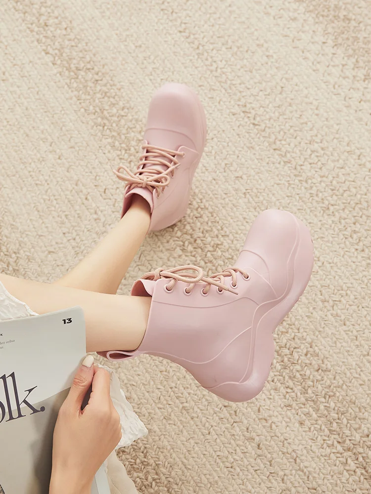 

Aiigo женские резиновые сапоги Faionable для студентов, противоскользящие, водонепроницаемые, из ПВХ-трубки, весенне-осенний сезон