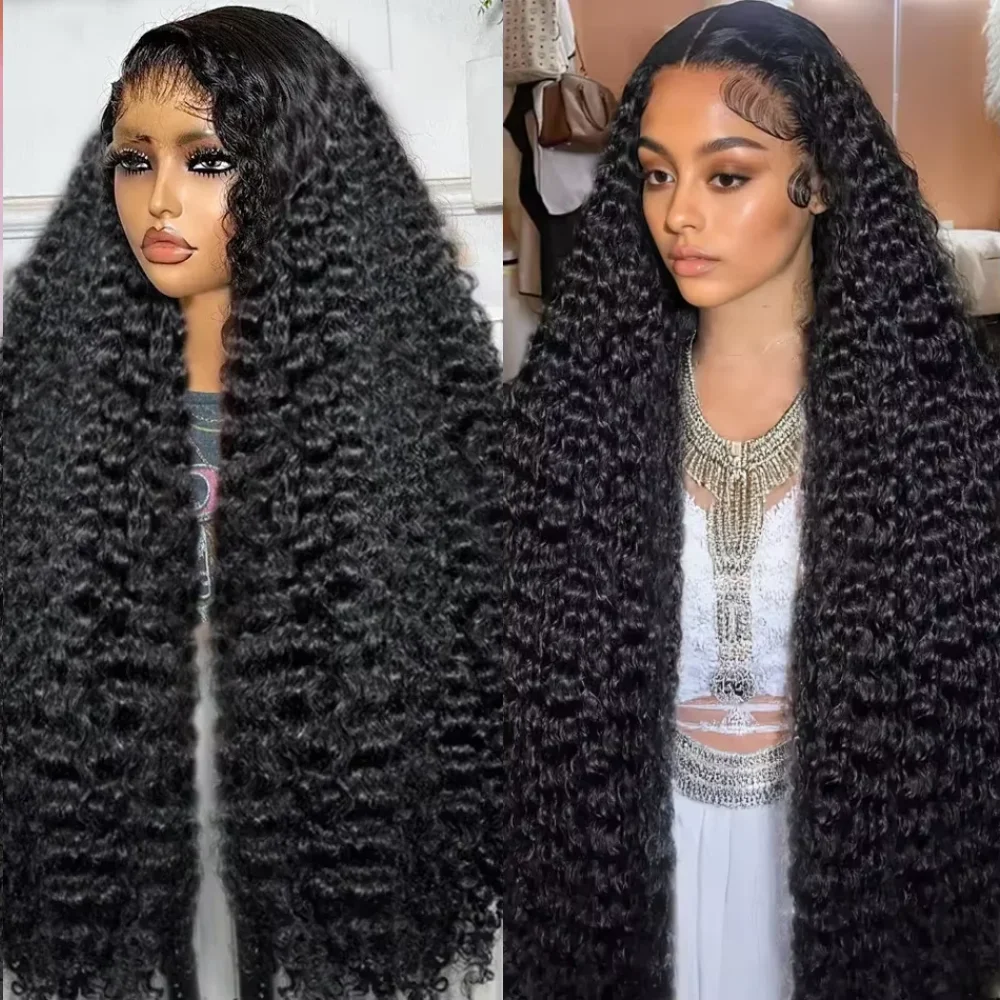 50 52 Inch Deep Wave Wig 13x4 13x6 HD Lace Frontal Wig Human Hair 200% Density Water Wave Lace Front Wigs For Women