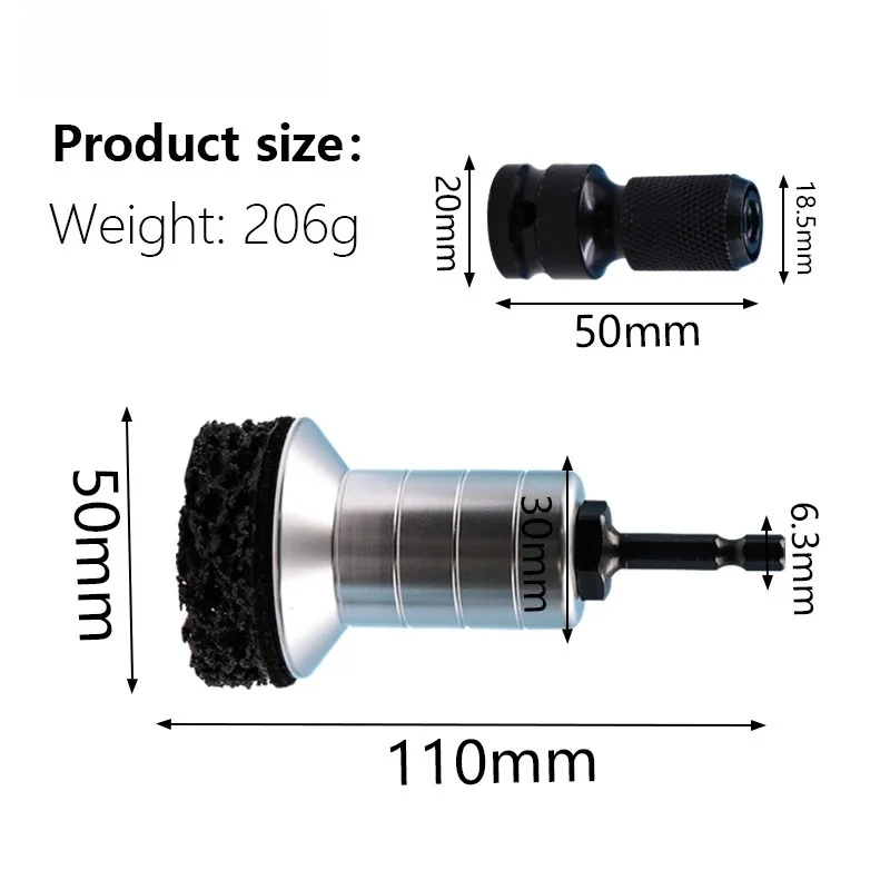 Wheel Hub Rust Removal Brush Brake Hub Surface & Stud Cleaning Maintenance Kit Brake Disc Rust Removal Tool for Hub Rotor Wheel view 5
