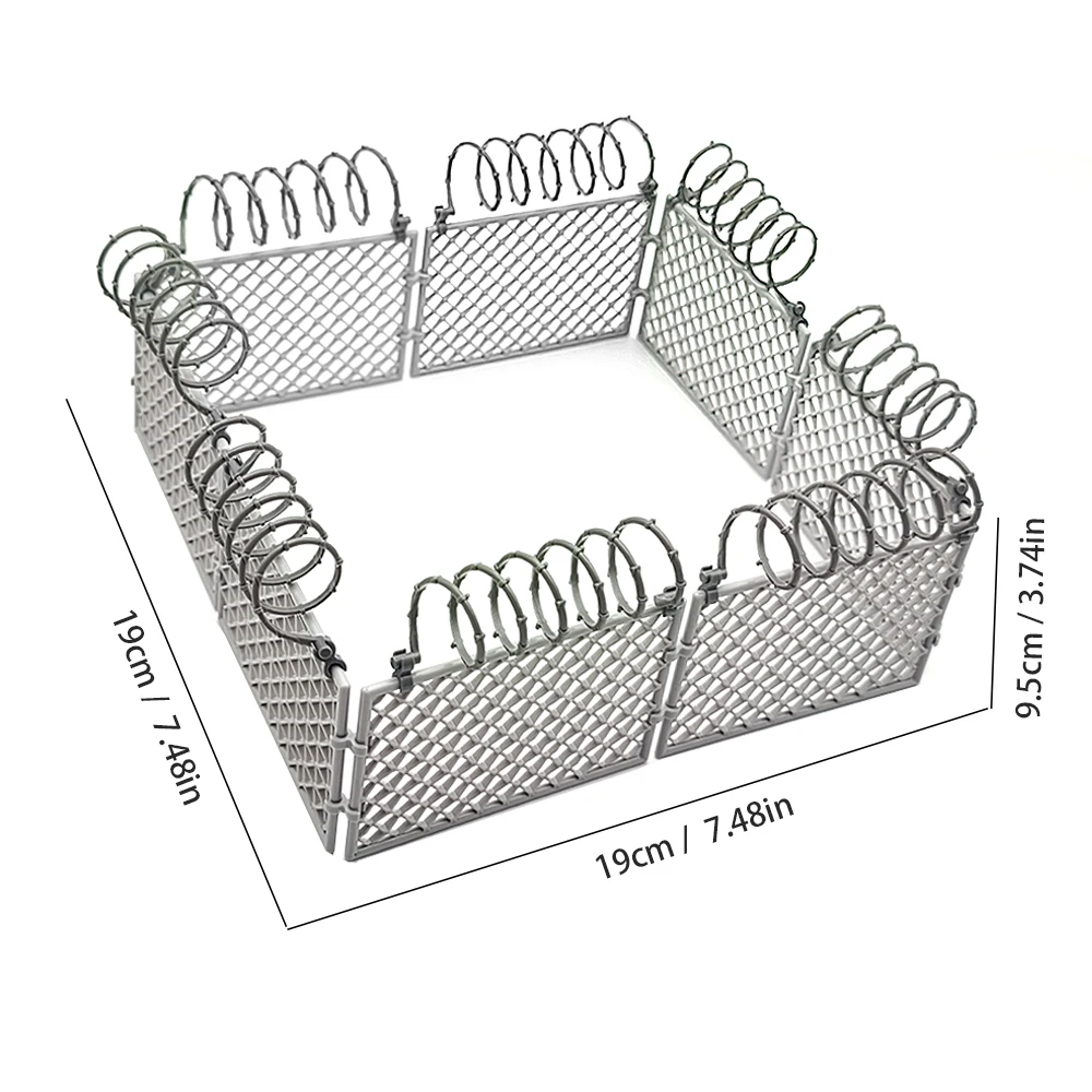 MOC military base scene building block set, barbed wire, obstacles and isolation nets, DIY construction scene toy accessories