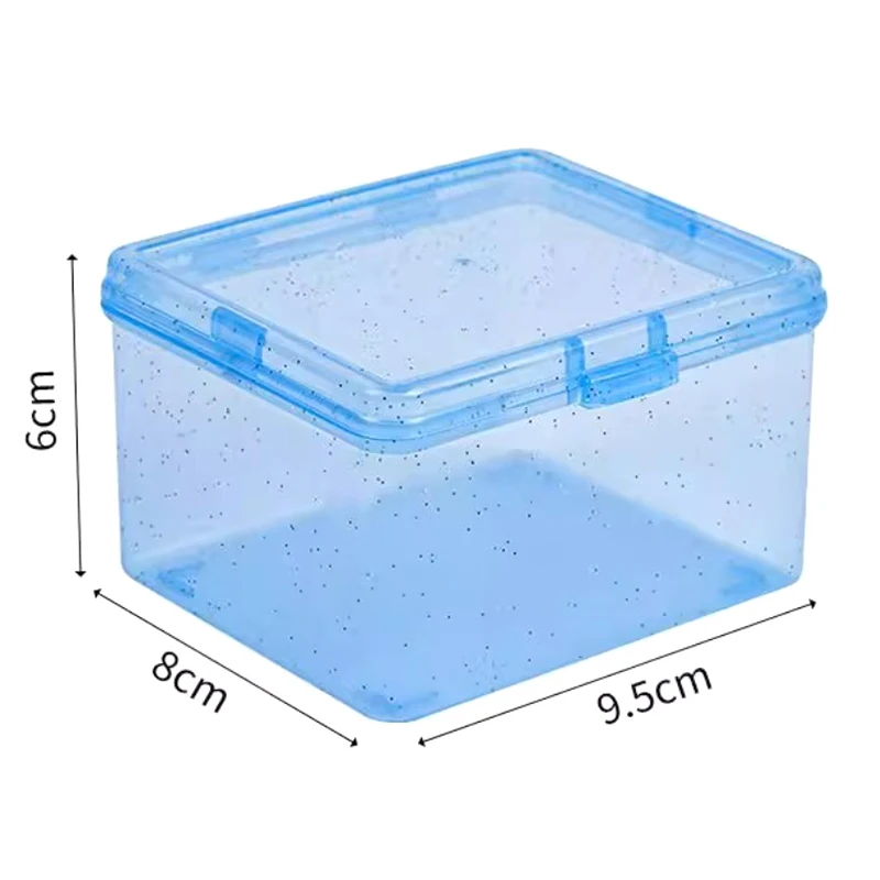 New Transparent Plastic Storage Box Photocards Small Card Storage Box Desk Organizer Box Classification Box Stationery