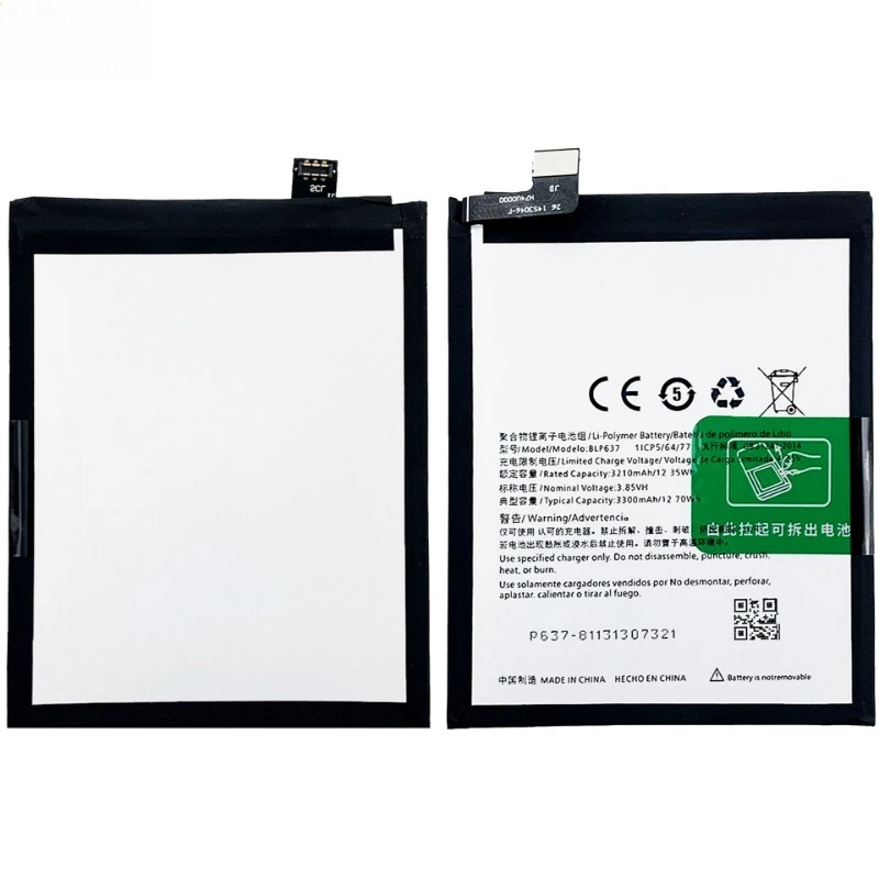 High Quality BLP637 Mobile Phone Battery 3.85V 3300mAh For OnePlus 5/5T A5001 A5010 Brand New Replacement Battery