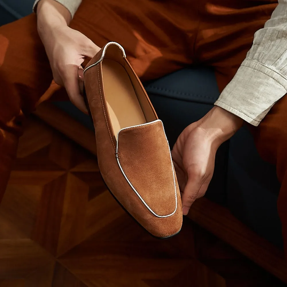 

Первый слой лоферов из воловьей кожи с педалью. Удобное классическое износостойкое деловое платье. Мужские лоферы для джентльменов из ленивой кожи.