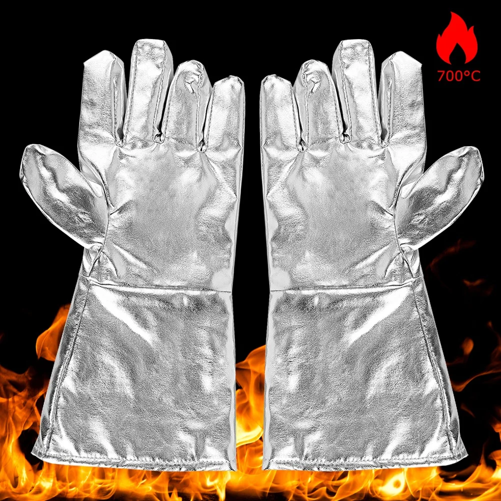 

zk30 700℃ High Temperature Resistance five Finger Thick Gloves Radiation Resistant Heat Insulating labour protection