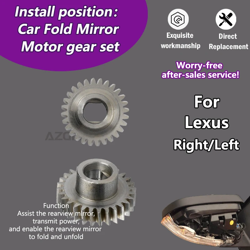 

For Lexus ES200 ES250 ES300h ES350 2018 2019 2020 2021 2022 2023 Car gear of Auxiliary rearview folding mirror Smooth work tool