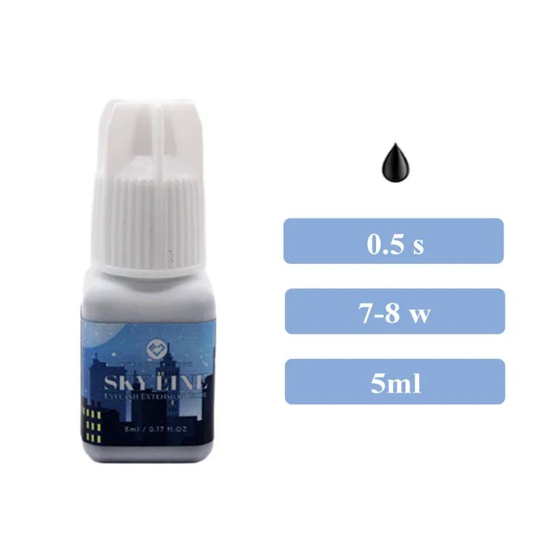 1Bottle New SKY Line Glue For Eyelash Extension Korea 3/5ml Black Fast Drying Strong Adhesive Beauty Health Makeup Tools