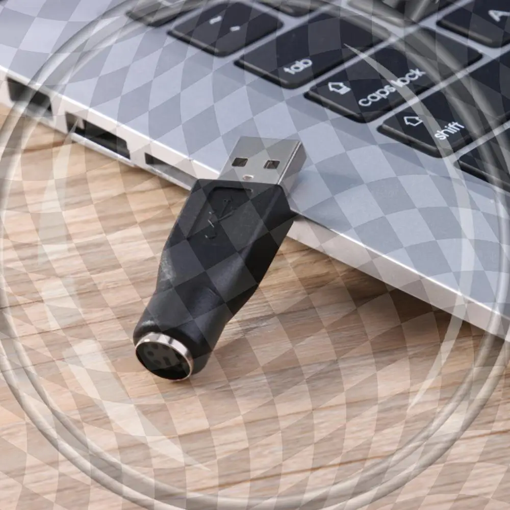 

2pcs PS/2 Female to USB Male Adapter Converter Splitter Connector for PC