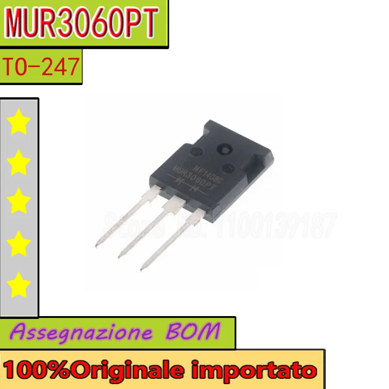 30pcs/lot   MUR3060PT MUR3060 TO-247  Fast recovery diode 30A 600V