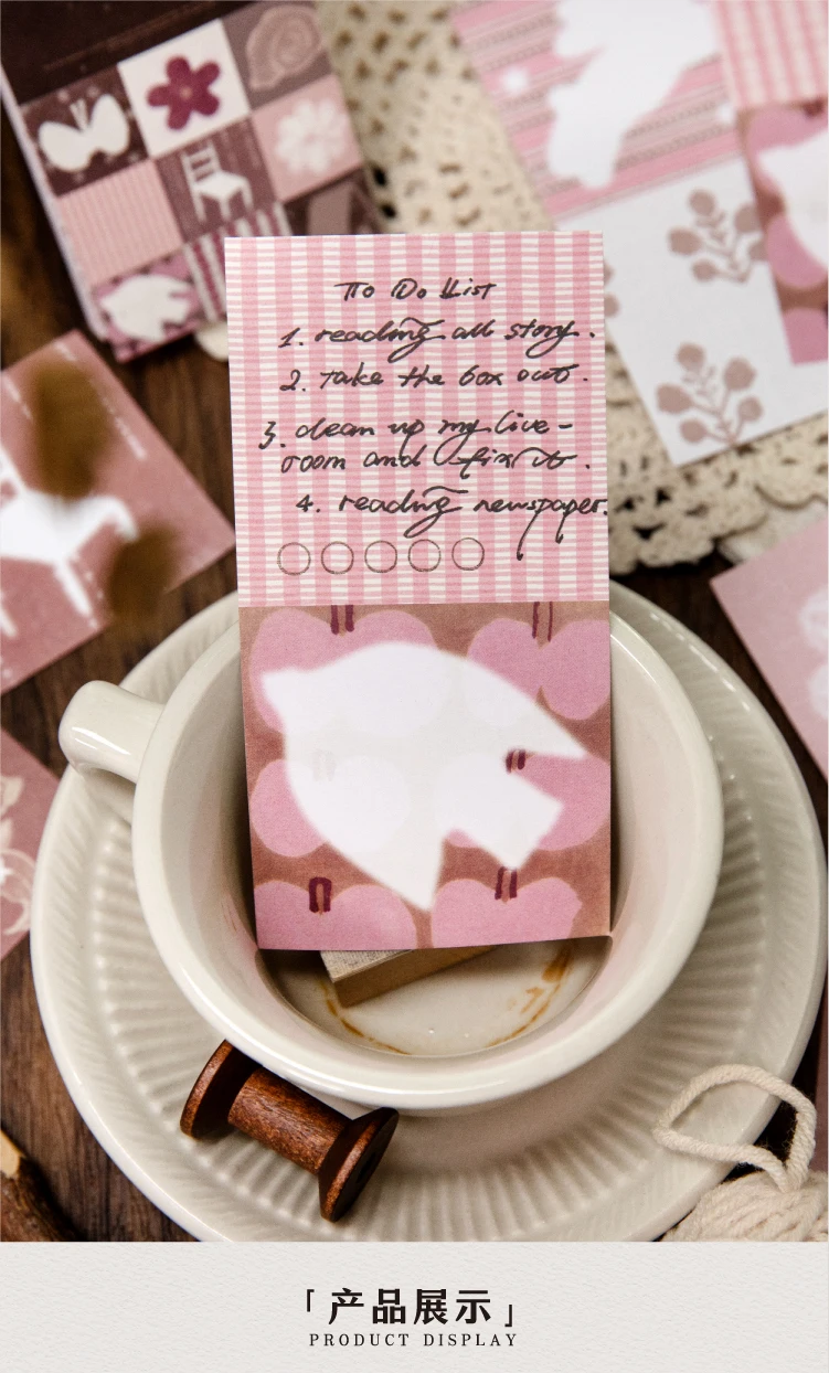 Journal GO 50 Blatt Memo-Blöcke im Salz-Ästhetik-Design, Notizblätter mit verträumtem Blumenmuster für Planer, Tagebücher, Scrapbooks & DIY-Bastelarbeiten – Detail 9