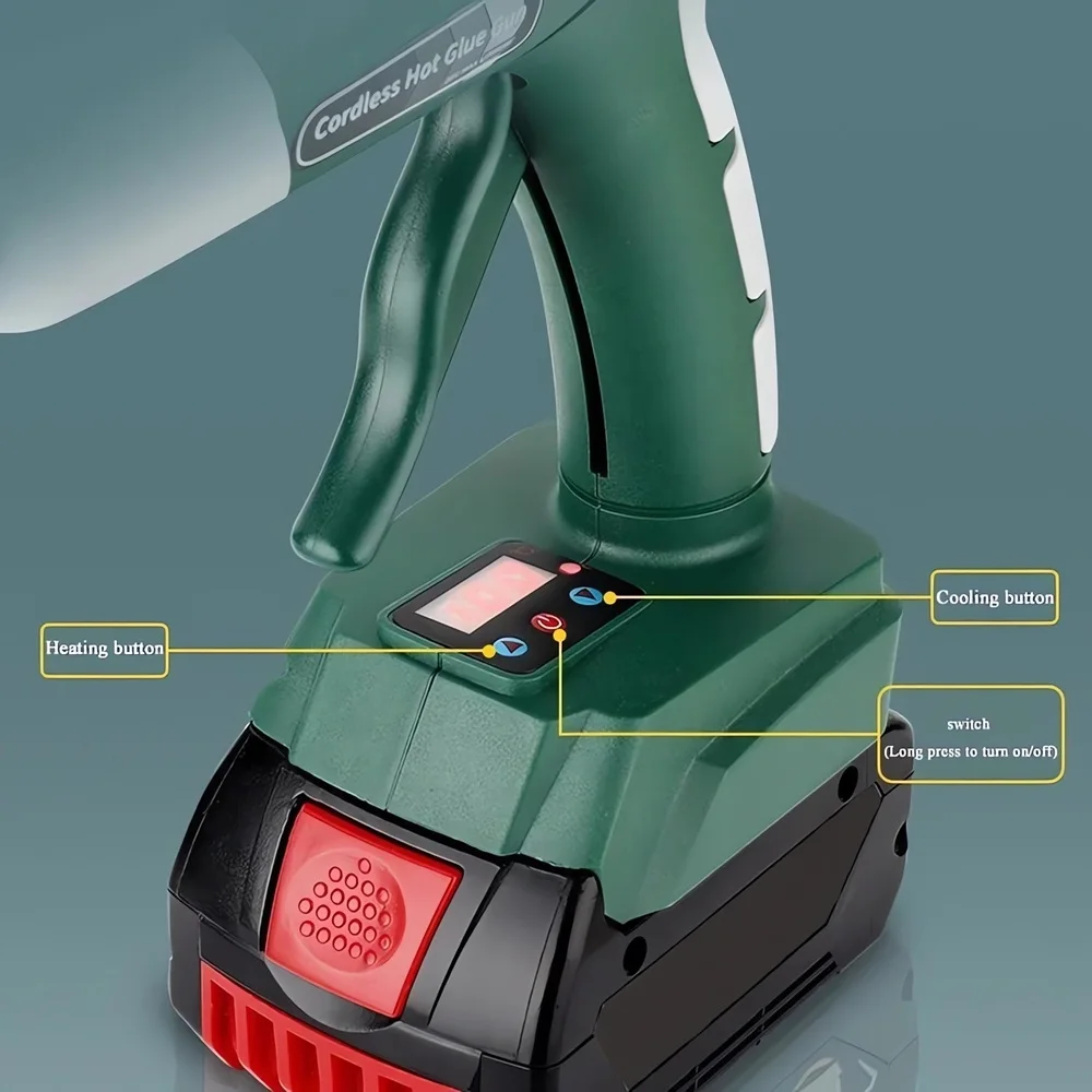 Pistola de pegamento de fusión en caliente de iones de litio inalámbrica, herramientas eléctricas para el hogar, Makita, Bosch, Milwaukee, Dewalt, Ryobi, 18V, 11mm