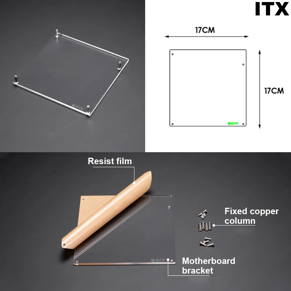 Imagem -02 - Acessórios do Chassi do Computador Placa Única Transparente Suporte Placa-mãe Atx Placa-mãe M-atx Placa-mãe Itx