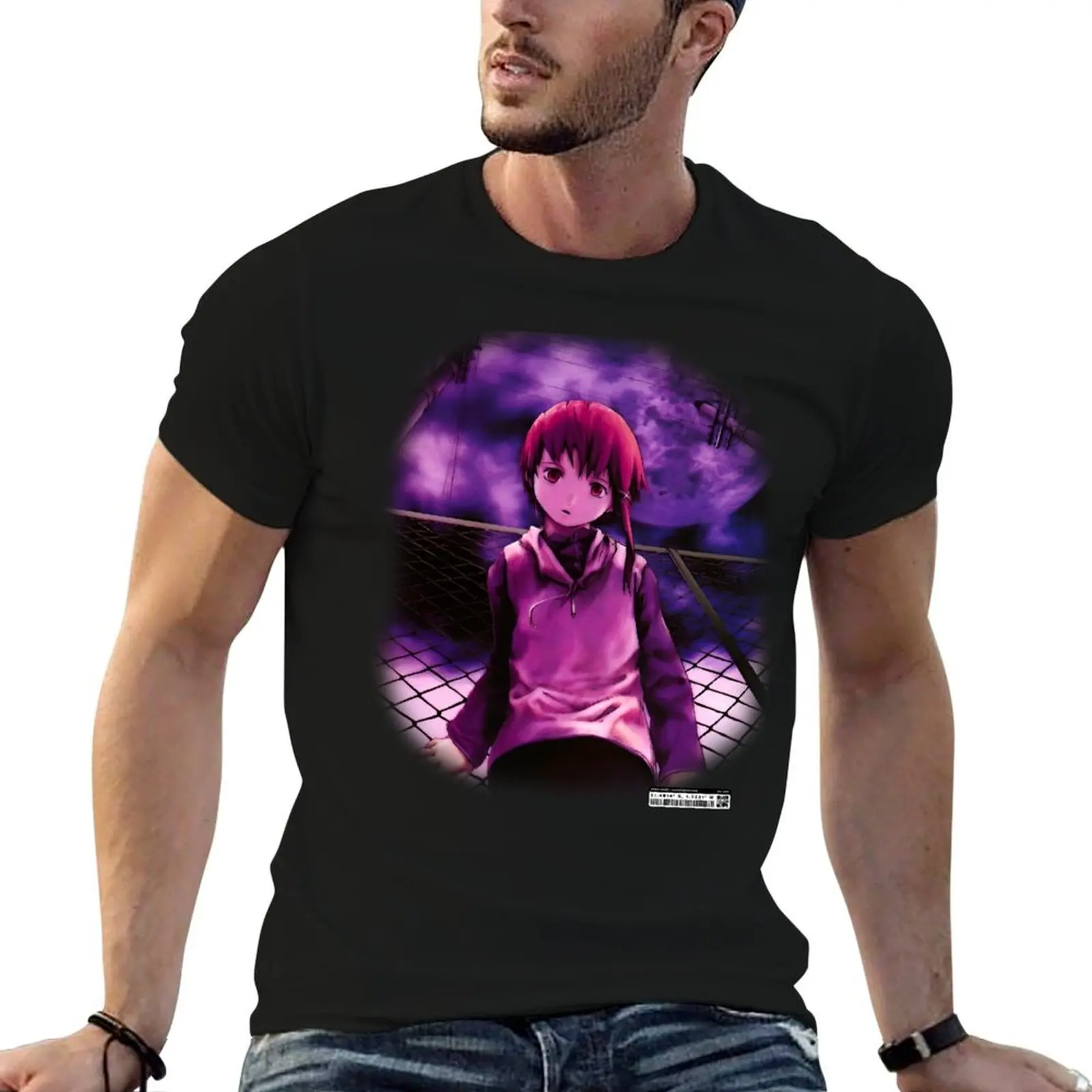 

T-Shirt man Serial tshirt Lain anime shirts Experiment for white pack t