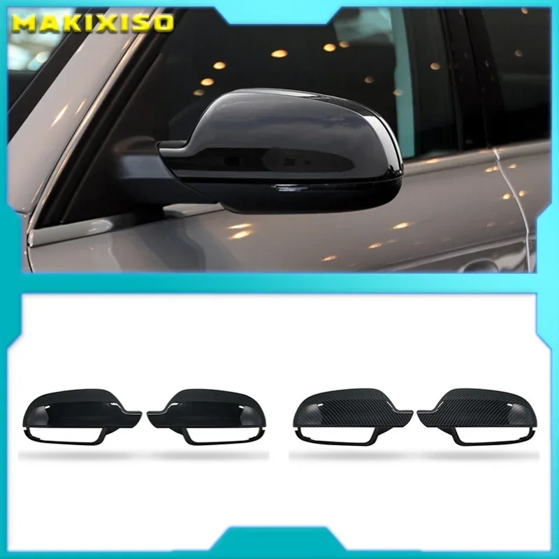 

ABS material Carbon appearance Mirror Cover Rearview Side Mirror Cap S Line For Audi A3 8P A4 A5 B8.5 2011-2016