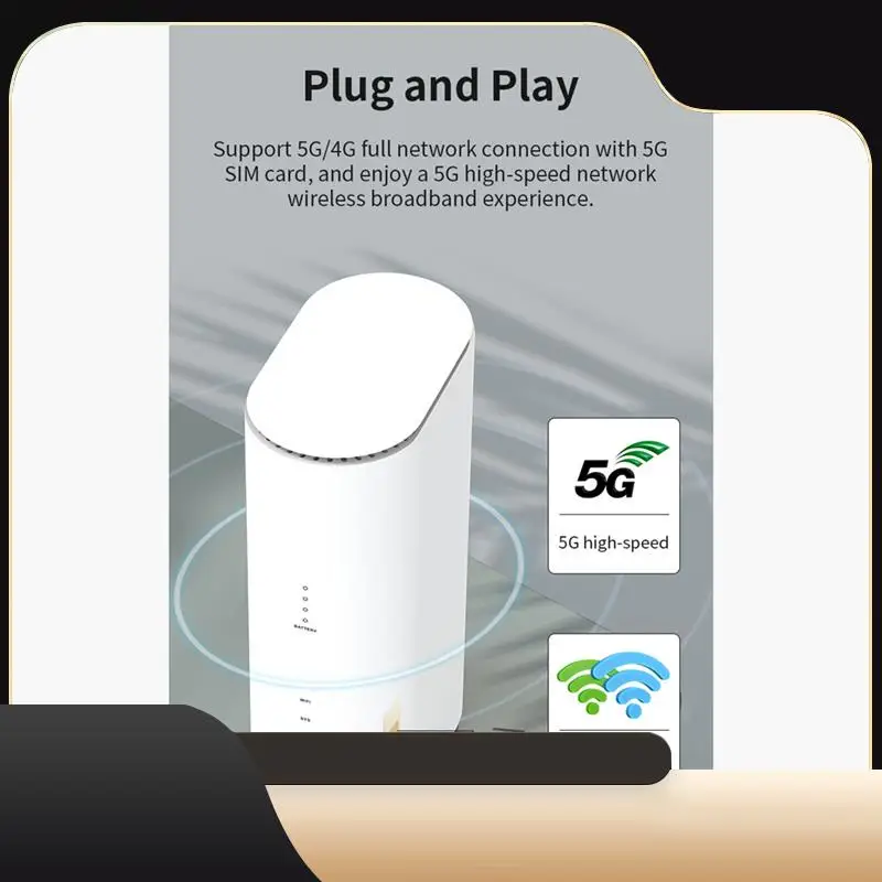 

Wi-Fi6 CPE 5G маршрутизатор 1800 Мбит/с 2,4G + 5G двухдиапазонный модем-маршрутизатор со слотом для SIM-карты Gigabit LAN Wireless Hotsport-T44C