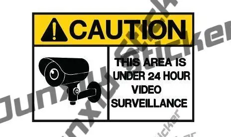 

24-HOUR Property Surveillance WARNING STICKERS UV Protected Waterproof Decal for Car Bike Bumper Laptop Accessories