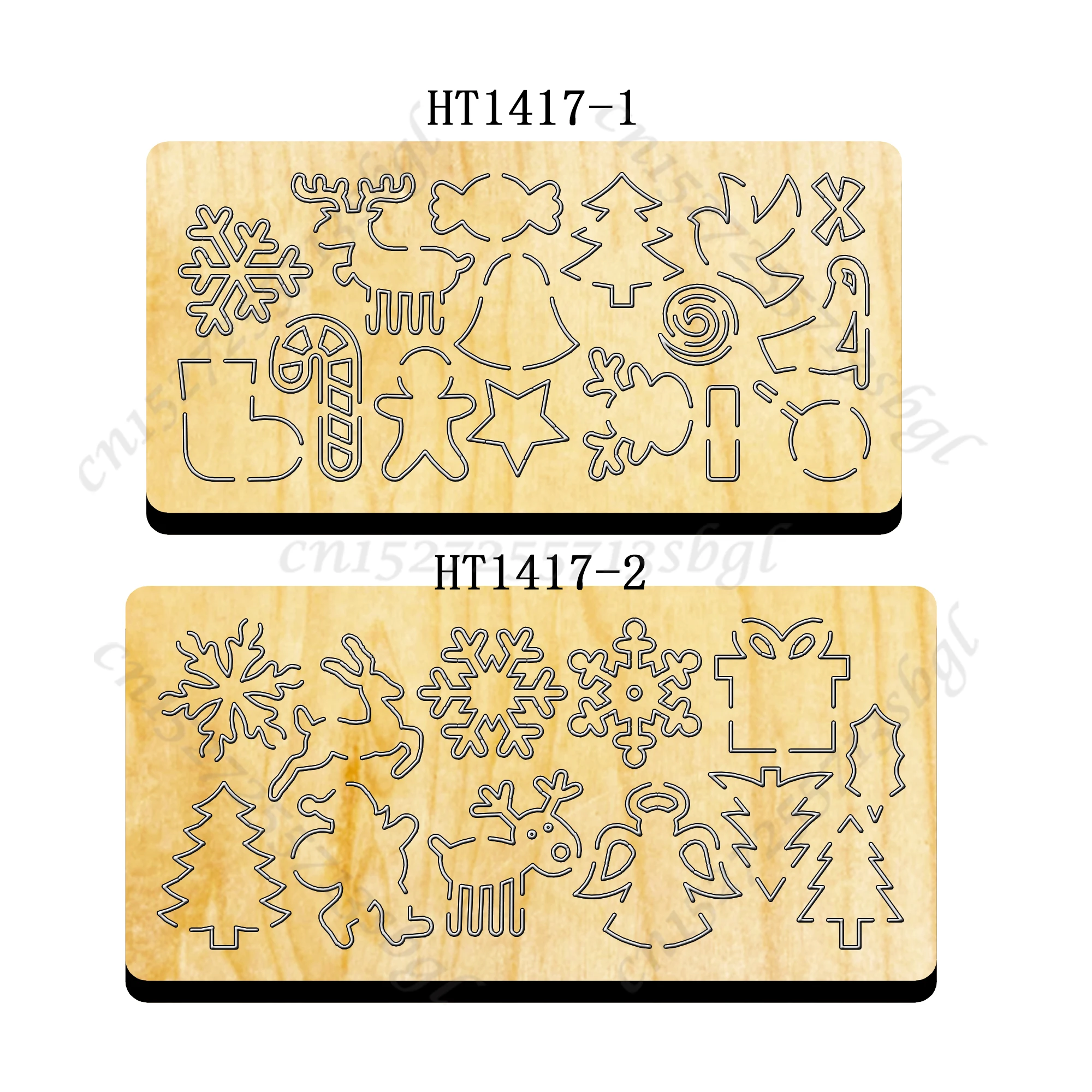 

Новая форма для высечки и деревянной формы рождественской серии, HT1417, подходящая для обычных машин для высечки на рынке.