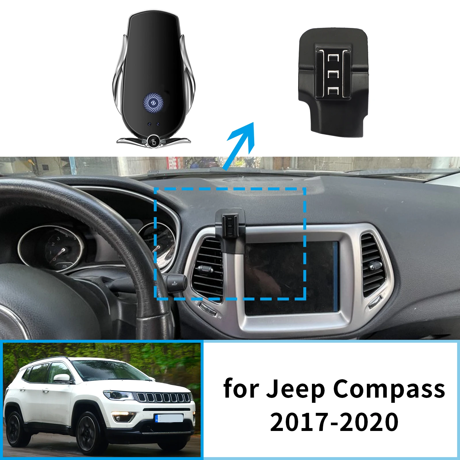 

Car Mobile Phone Holder for Jeep Compass 2017~2020 GPS Bracket Navigation Stand Auto Accessories