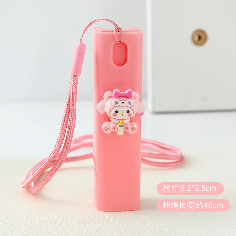 10 Ml Hello Kitty Spray Bottle Hand Rope Cartoon Makeup Water Perfume Alcohol Dispenser Refillable Container Standby Wholesale