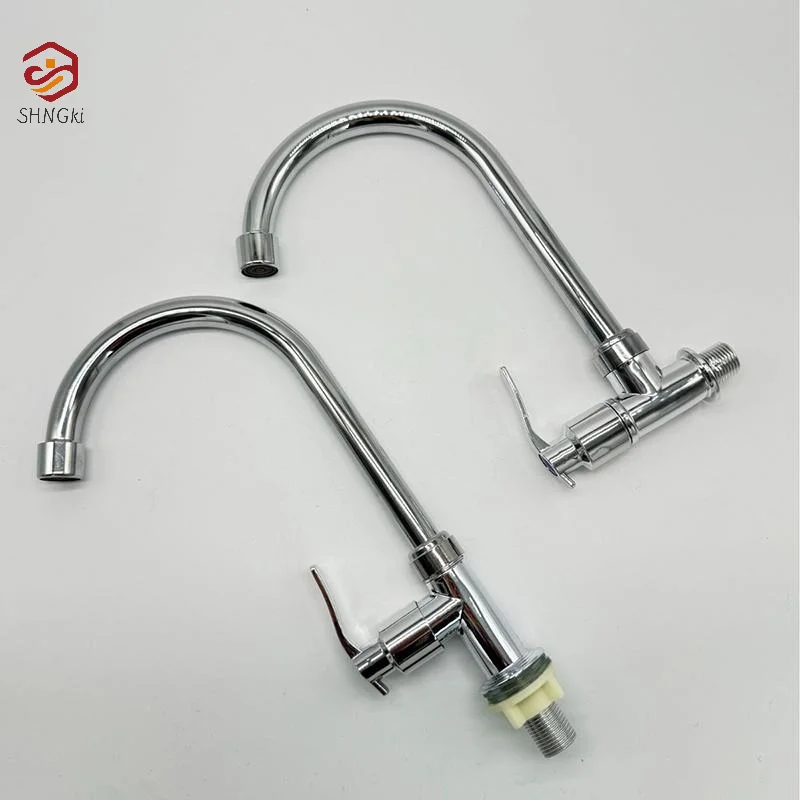 (Sink Cold Taps Faucet Kitchen Bathroom Sink Single Lever Hole Tap Cold Water Handle Swivel Faucet Direct Drinking Tap)