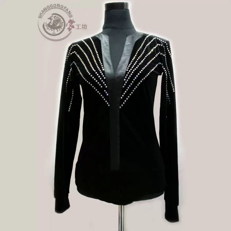 Professionalisme Danskleding Voor Mannen Nieuwe High End Maatwerk Smoking Latin Ballroom Wals Flamenco Dansen Kleding Volwassen