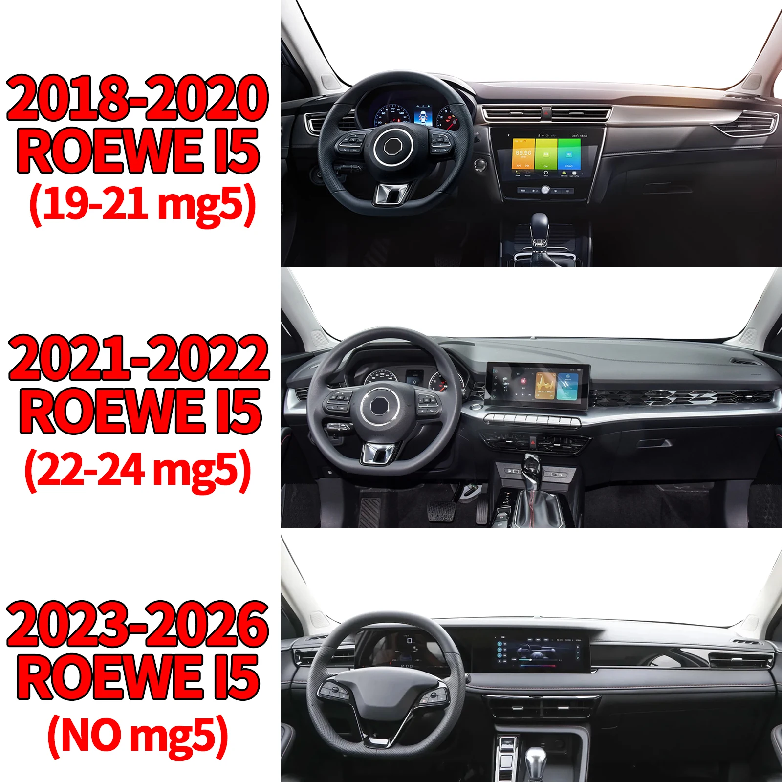 

for ROEWE I5 EI5 MG5 MG 5 GT EV 2026-2018 Car Dashmat Dashboard Cover Pad Accessories DashMat Sunshade Protective Carpet Leather