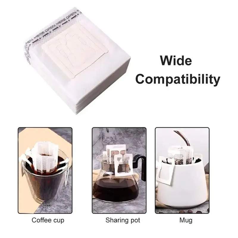 AEE2-Portable Coffee Filter Bag With Hanging Ear Design Drip Coffee Filter Paper Bag Single Serve,Pour Over Coffee Filter